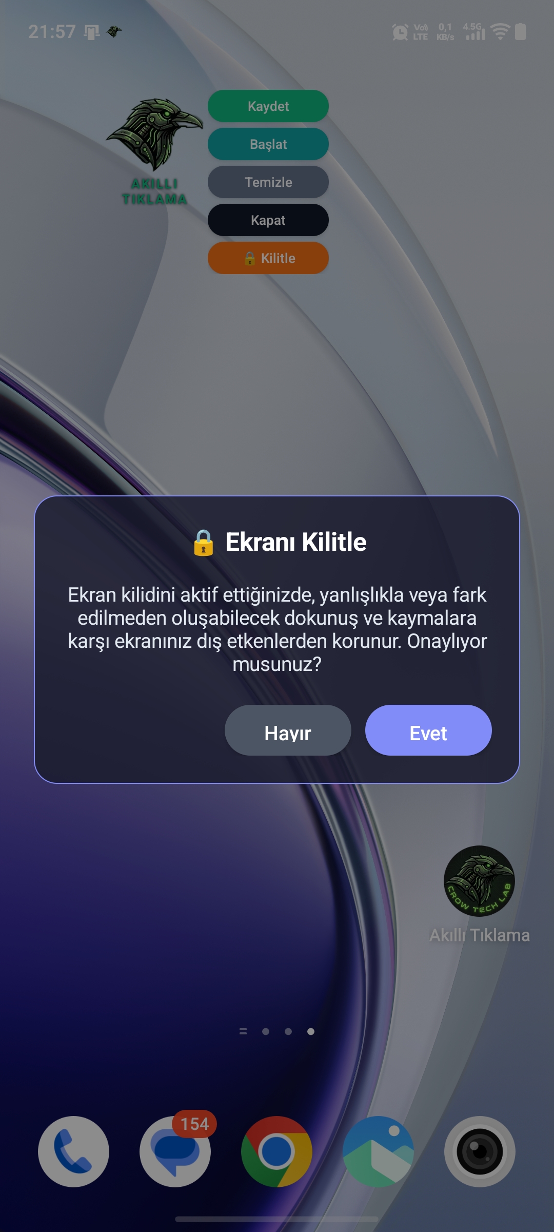 Ekran Kilitleme Koruma Ekranı